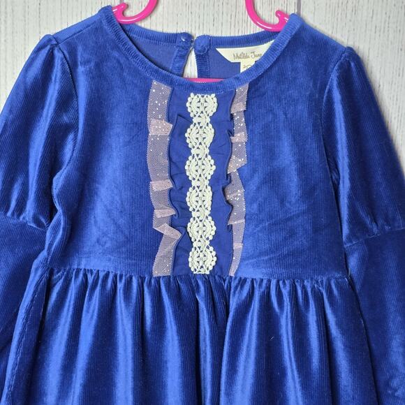 Matilda Jane Heart to Heart Clara Blue Velvet Dress Size 6 NWT - Picture 2 of 7